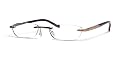 Cross Woolf Collection Rimless Reading Glasses, Tortoise and Matte Bronze, 2.00
