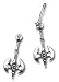 Double Axe miniatures (pair) Alchemy Gothic Earrings