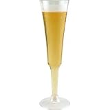 Fluted Disposable Champagne Glasses - 6 oz.: Pack of 12