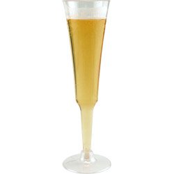 Fluted Disposable Champagne Glasses - 6 oz.: Pack of 12