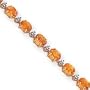 14k Fancy Diamond Citrine Bracelet - 7 Inch - Lobster Claw - JewelryWeb