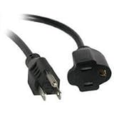 Cables To Go 03117 18 AWG Outlet Saver Power Extension Cord NEMA 5-15R to NEMA 5-15P(15 Feet/4.26 Meters) Black