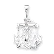 Sterling Silver Mariner Cross Pendant with 20 Inch Sterling Silver Chain