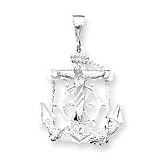 Sterling Silver Mariner Cross Pendant with 20 Inch Sterling Silver Chain