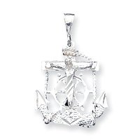 Sterling Silver Mariner Cross Pendant with 20 Inch Sterling Silver Chain