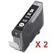2 X CLI-8BK Black Compatible Printer Ink Cartridges for Canon Pixma ip6700D - Latest Chip installed. Ready to Use. - Izzibuyer