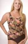 Buy Glam Floral One Piece Plus Size Draped Waist Swimsuit by Shore Shapes Plus Size Swimsuits Plus Size Swimsuits
