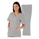 MedicalScrubs-Women'sMockWrap/FlarePantSet