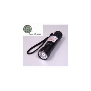 SE 8 LED + 1 Laser Pointer Flashlight, Black by DLEG