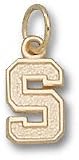 Stanford Cardinal Solid 10K Gold ''S'' 3/8'' Pendant