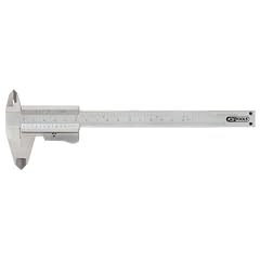 KS Tools 300.0510 Taschen-Messschieber 0-150mm, matt verchromt, mm und Zoll-Teilung