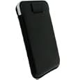 TeckNet Genuine Leather Pouch Case Cover for Apple iPhone 4 - Black'