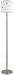 Specks Polished Steel & Colorful Spots Frosted Glass Shade Floor Lamp