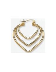 14k Heart Shaped Fancy Tube Hoop Earrings