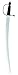 Rasta Imposta Men's Once Upon A Time Hook's Sword, Black/Silver, One Size