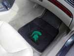 Michigan State Spartans 18 x 27 Heavy Duty 2-Piece Vinyl Car Mat Set