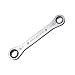 Stahlwille 25-16x18 Steel Ratchet Ring Spanners with Bi-Hexagon, 16mm x 18mm Diameter, 205mm Length, 36mm Width