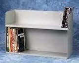 Buddy Products 1221-4 Two-tier recycled steel book rack without dividers, black