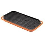 Rachael Ray Cast Iron Double Burner Griddle - Orange