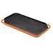 Kitchen & Housewares : Rachael Ray Cast Iron Double Burner Griddle - Orange