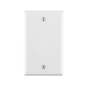 Leviton 88014 1-Gang No Device Blank Wallplate, Standard Size, Thermoset, Box Mount, White