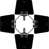 Lowel 4-Way Clip-on Barndoor Set for the L-light.