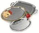 Celebration Tray Oval with Gold Border, 17-3/4'' x 12-7/8''