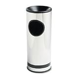 Safco Reflections Ash-N-Trash Sand Urn, 3 Gallons, 25 3/4in. H, Black/Chrome