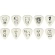 Planet Waves Joe Satriani Signature Guitar Picks 10-Pack, White Heavy