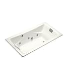 Kohler K-865-H2-0 Tea-for-Two 6' drop-in whirlpool, White
