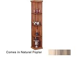 Wine Cellar Innovations Designer Series Collection Natural Poplar Quarter Round Display Shelf 72x13x13-in.