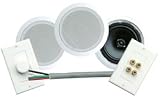 Pyle Home PHSKIT8 300-Watt 8-Inch Dual In-Ceiling Speaker /Volume Control/Speaker Wall Plate/Wiring Combo Speaker System