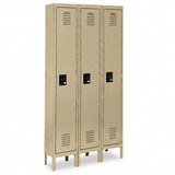 METAL BOX INTERNATIONAL, INC. Quick-Assemble Single-Tier Locker, 36 x 18 x 78, Tan