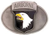 101ST AIRBORNE DIVISION MILITARY PEWTER BELT BUCKLE