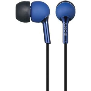 Sony Mdr-Ex55/Blu Ex Earbuds Headphones with Silicon Housing (Blue)