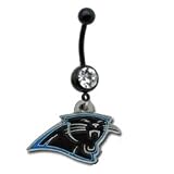 Carolina Panthers PREMIUM Black Anonized NFL Sexy Belly Navel Ring