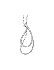 14K White Gold 5/8 Ct Tw Diamond Necklace