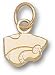 Kansas State Wildcats Solid 10K Gold Powercat 1/4'' Pendant