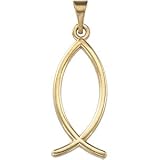 10K Yellow Gold Fish Pendant