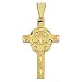 Charm - 14kt Yellow Gold Claddagh Cross Pendant