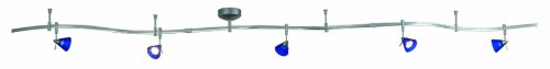 Eurofase KIT-5KMT-34 Komet 5-Light Track Kit, Platinum/Frost Blue