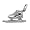 Speed Skate Charm - Sterling Silver