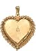 Rope Edge Heart Locket with Diamond, 14K Gold Charm