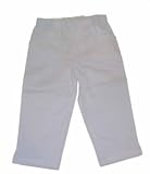 Girls capri pant with T-holder in white and light blue