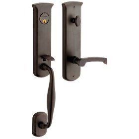 Baldwin 85340.412.LENT Tahoe Emergency Exit Left Hand Handleset with Tahoe Lever, Distressed Venetian Bronze