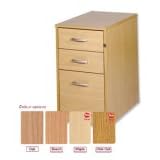 Trexus Filing Pedestal 600 Desk-high 3 Drawer Lockable W415xD600xH720mm Maple