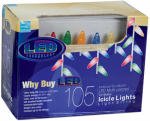 Neo Neon International Ltd 105Ct Multc3 Icicle Set Led- Christmas Lights Led/Energy Saving