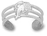 Miami Dolphins Solid Sterling Silver Dolphin Logo Toe Ring