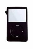 Eforcity Premium Black Silicone Skin Case for Apple iPod Video 30GB / iPod Video U2 Special Edition / iPod Classic 80GB / iPod Classic 120GB, with screen protector, belt clip and lanyard