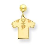 14K Miami Dolphins Jersey Ball Post Earrings